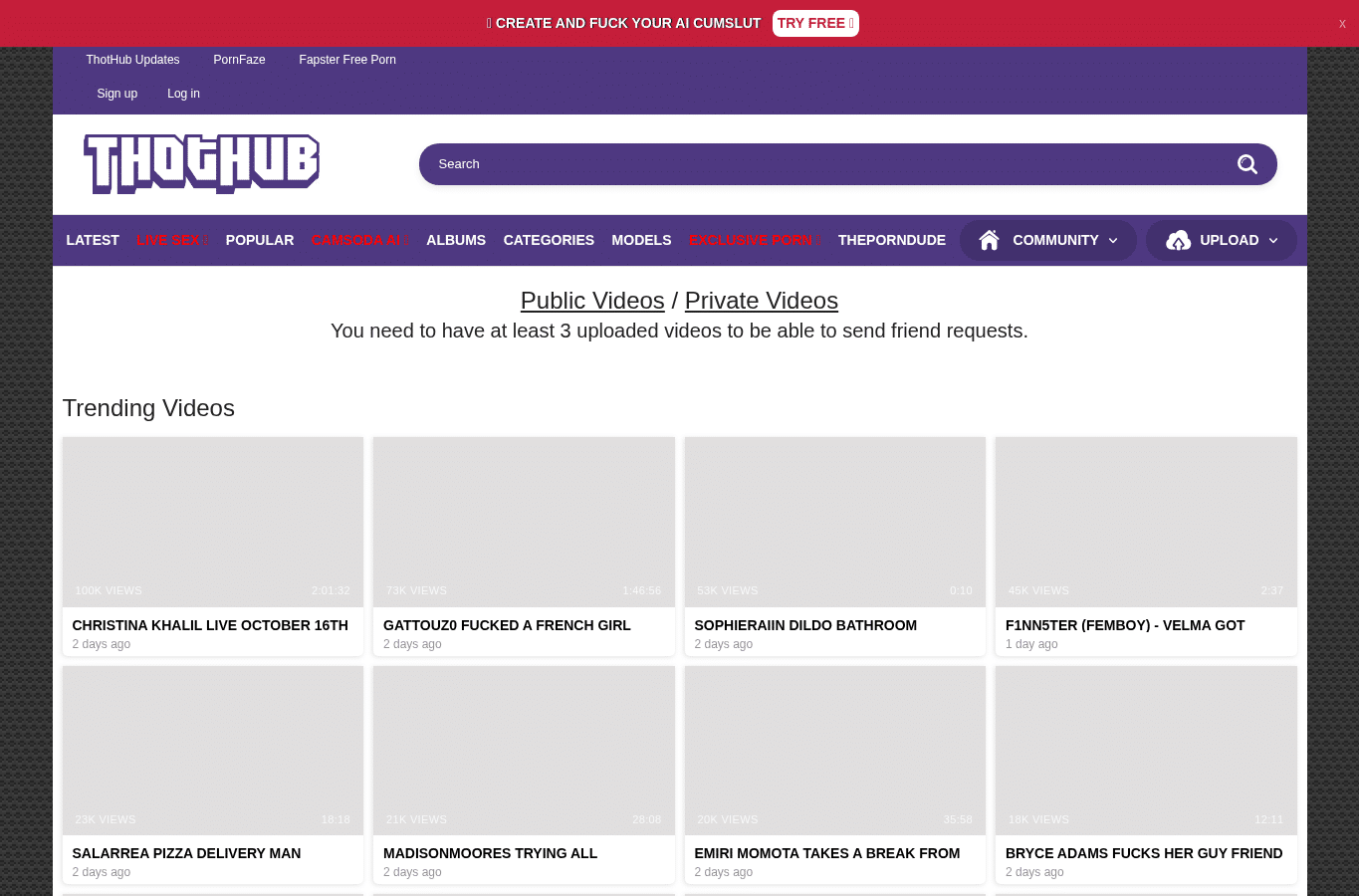 Screenshot preview of thothub.is
