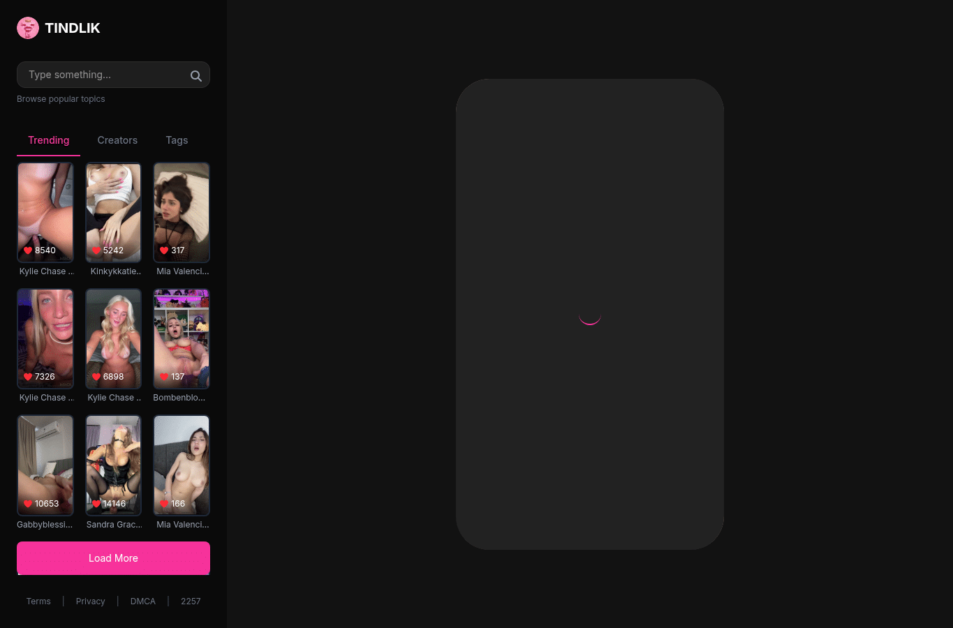 Screenshot preview of tindlik.com