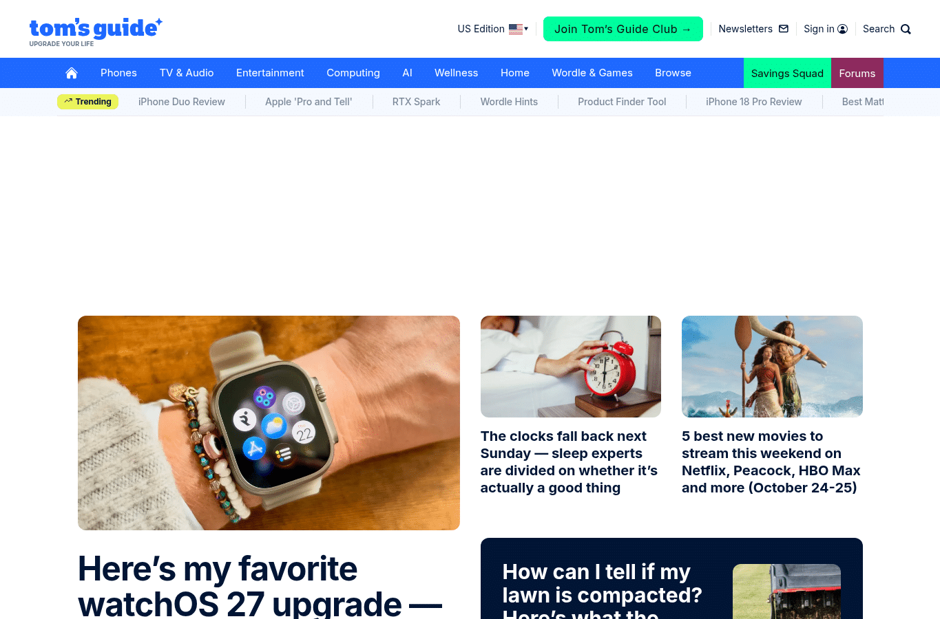 Screenshot preview of tomsguide.com