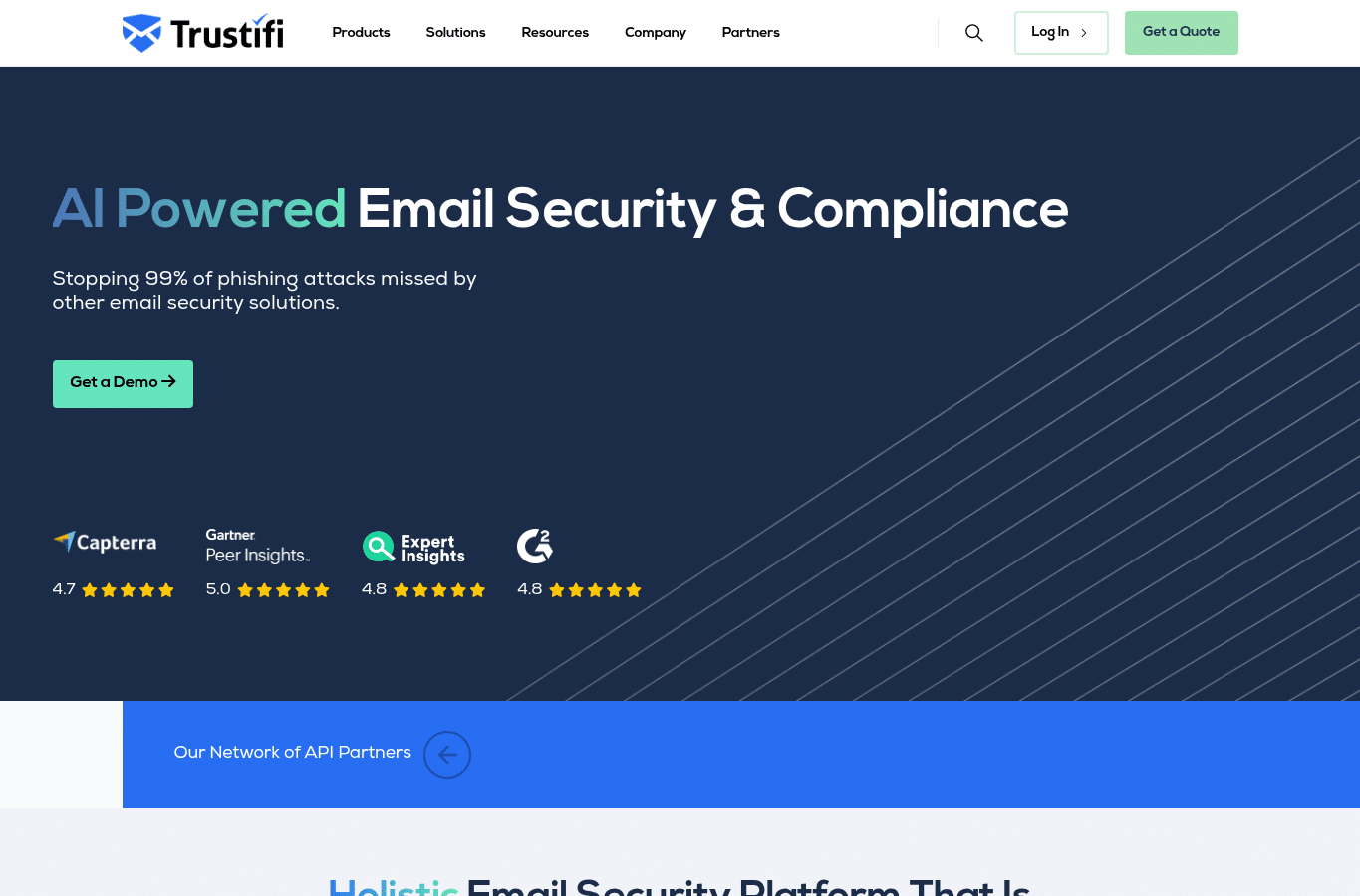 Screenshot preview of trustifi.com