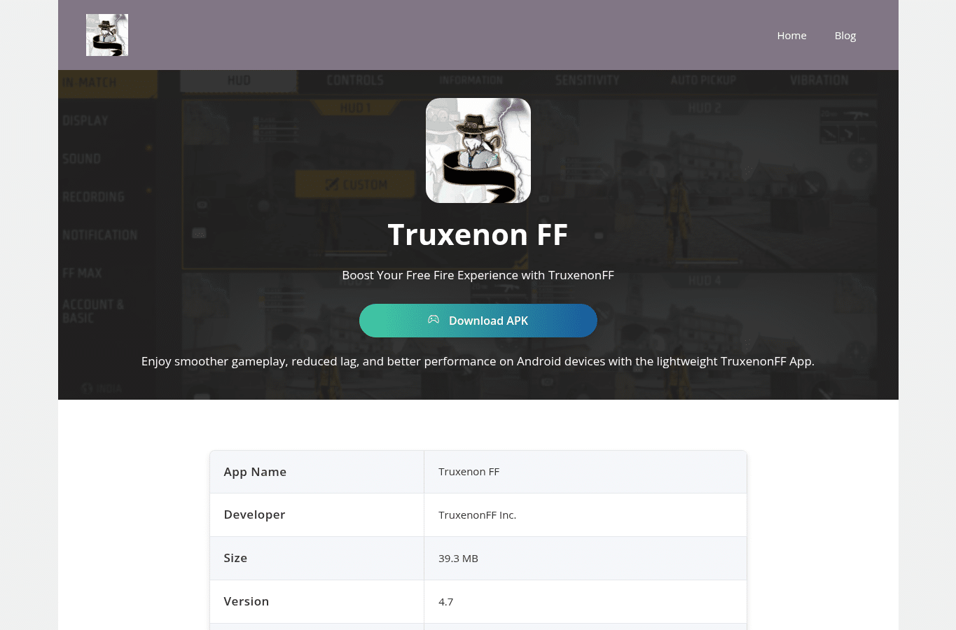 Screenshot preview of truxenonff.com