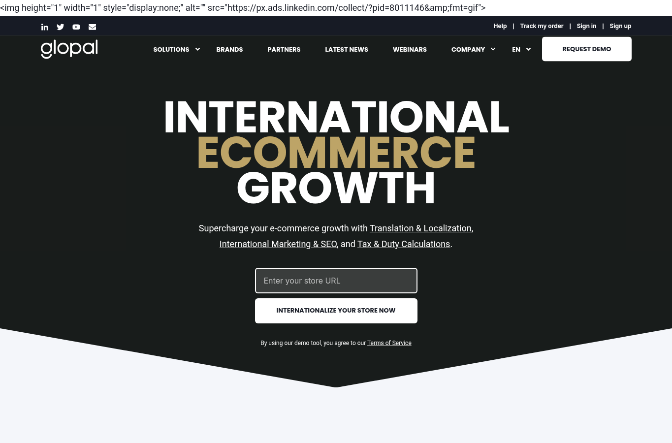 Screenshot preview of useglopalcommerce.com