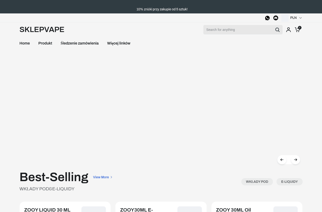 Screenshot preview of vapesklep.com