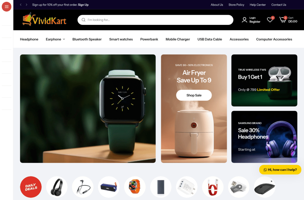 Screenshot preview of vividkart.com