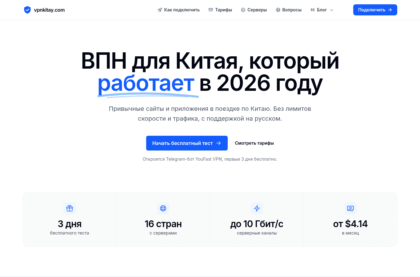 Screenshot preview of vpnkitay.com