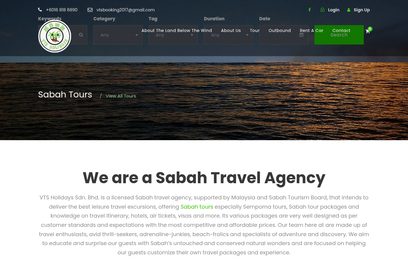 Screenshot preview of vtsholidays.com.my